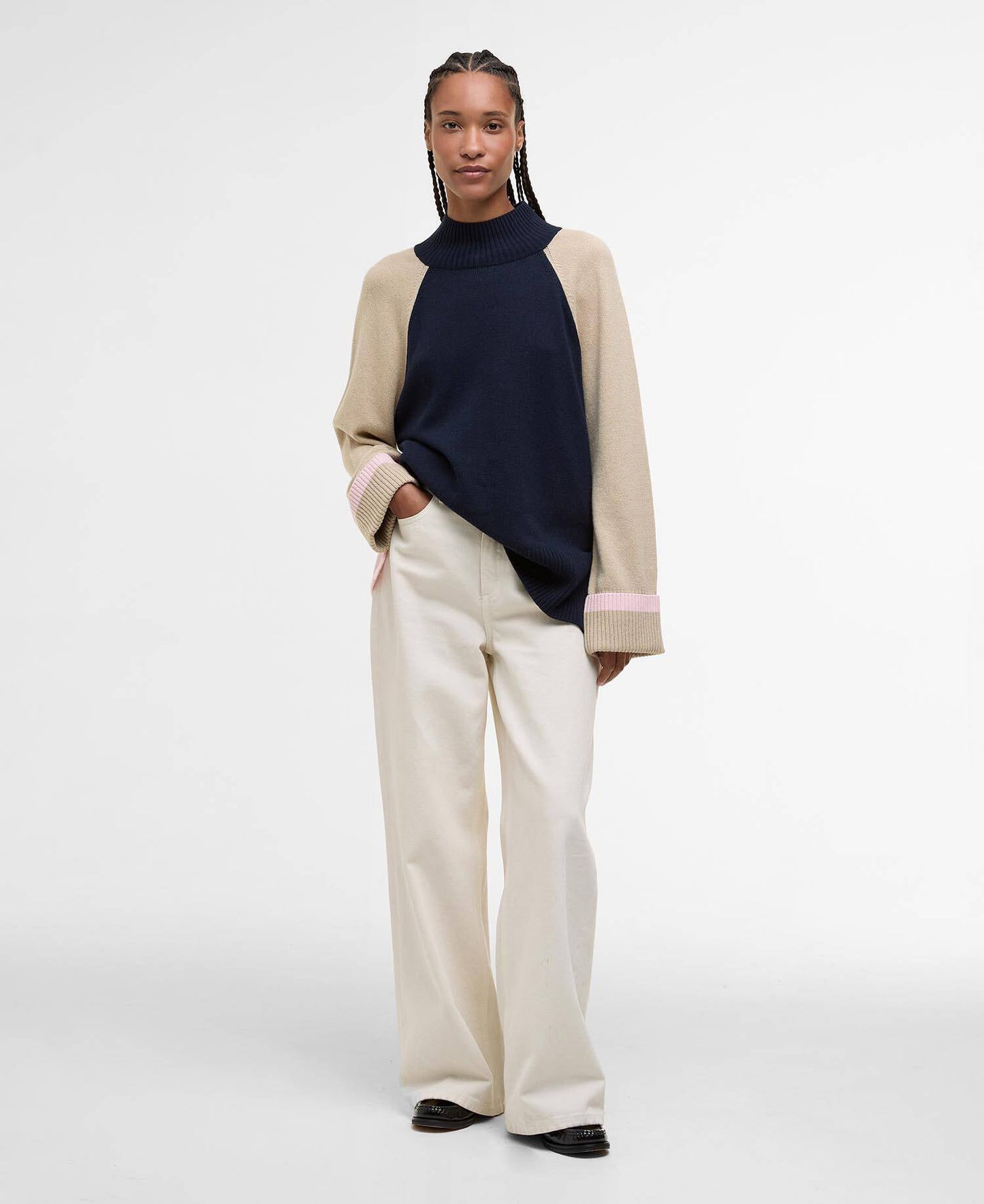 Barbour Wren Wool-Blend High-Neck Jumper