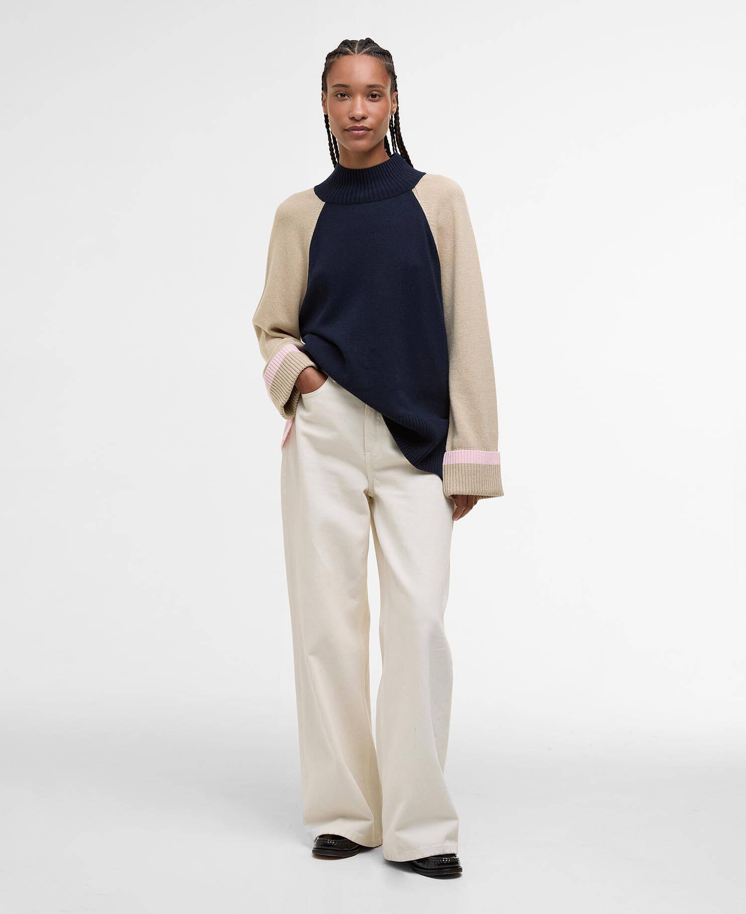 Barbour Wren Wool-Blend High-Neck Jumper