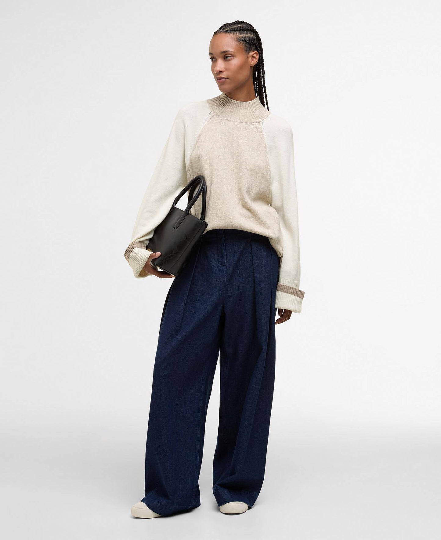 Barbour Wren Wool-Blend High-Neck Jumper