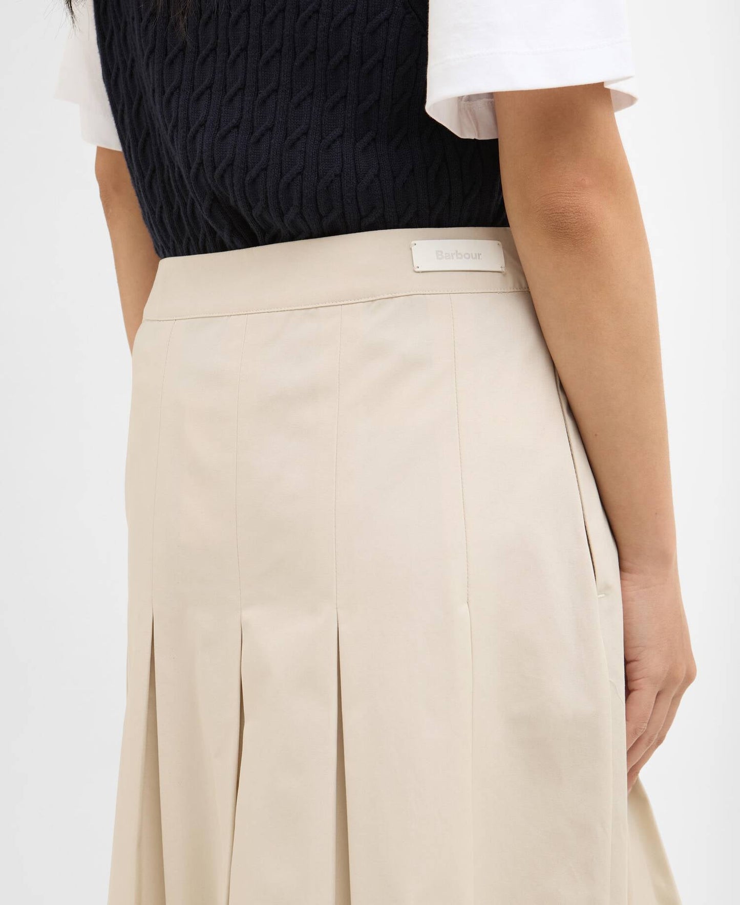 Barbour Kirby Pleated Midi Skirt