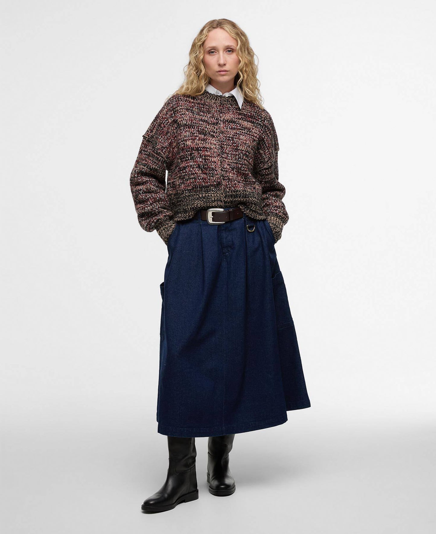 Barbour Saima Denim Midi Skirt
