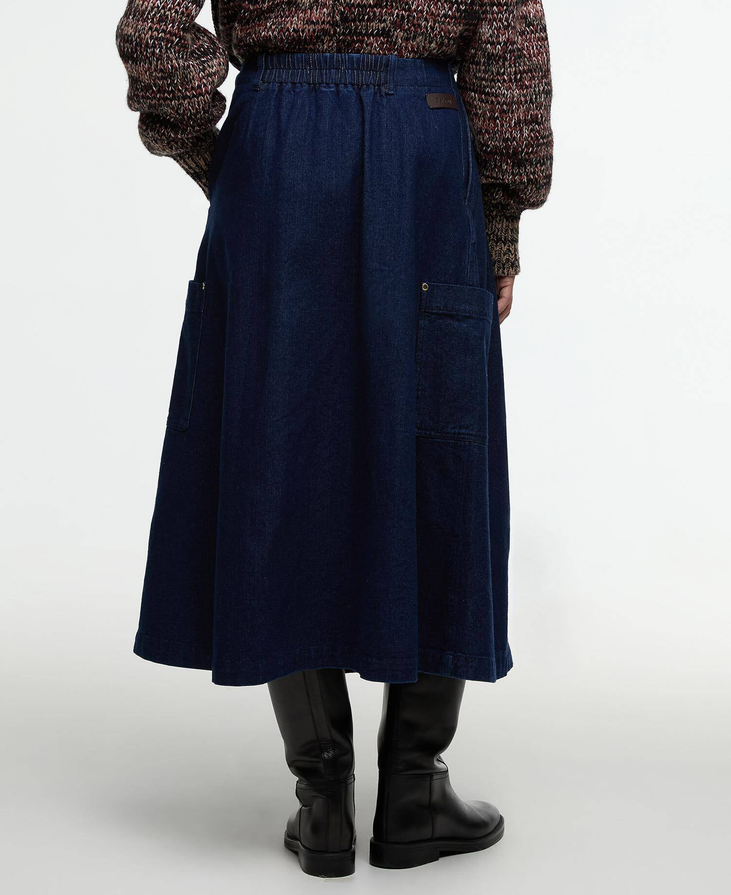 Barbour Saima Denim Midi Skirt