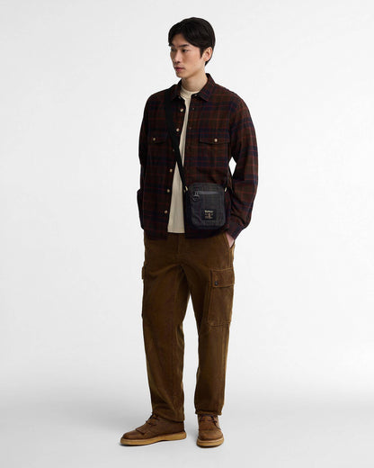 Barbour Field Tartan Waxed Crossbody Bag