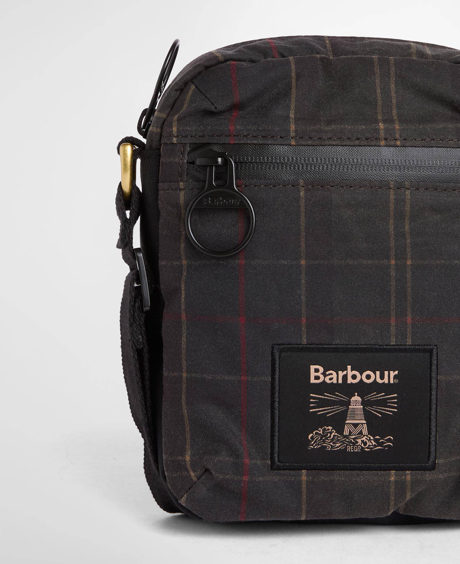 Barbour Field Tartan Waxed Crossbody Bag