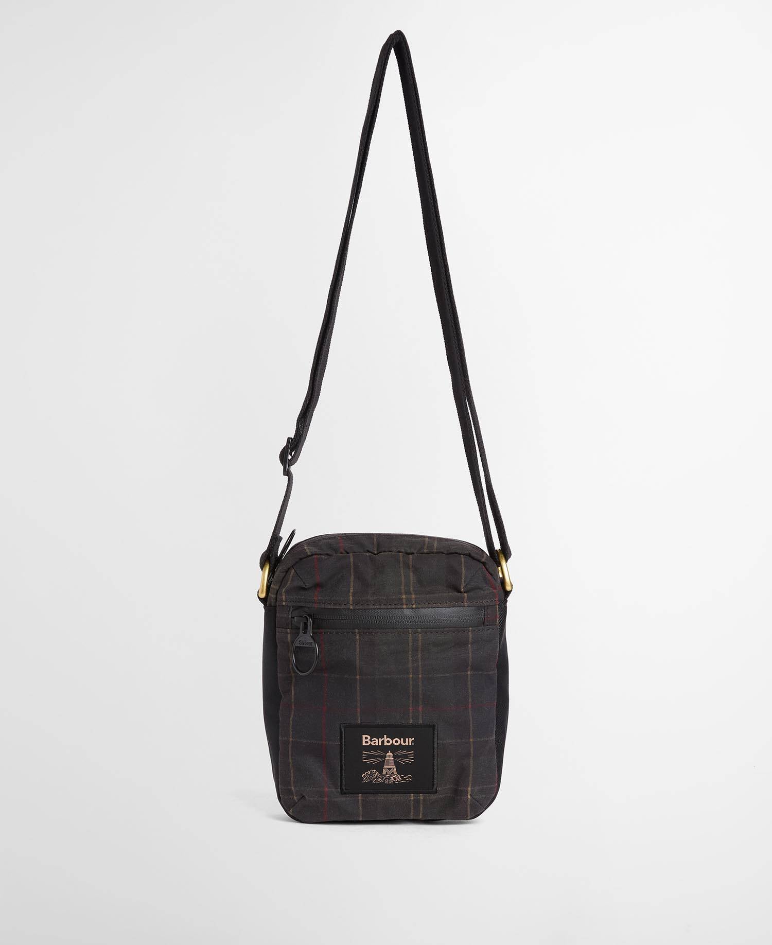 Barbour Field Tartan Waxed Crossbody Bag
