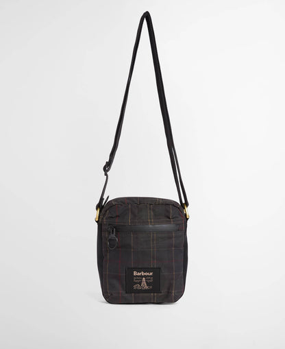 Barbour Field Tartan Waxed Crossbody Bag