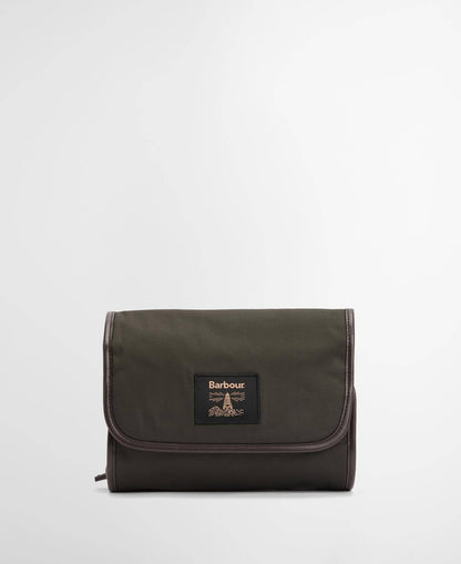 Barbour Waxed Hanging Washbag