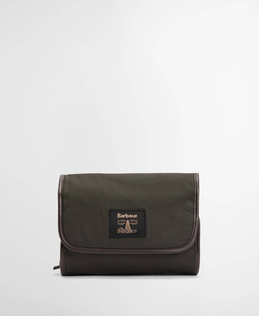 Barbour Waxed Hanging Washbag
