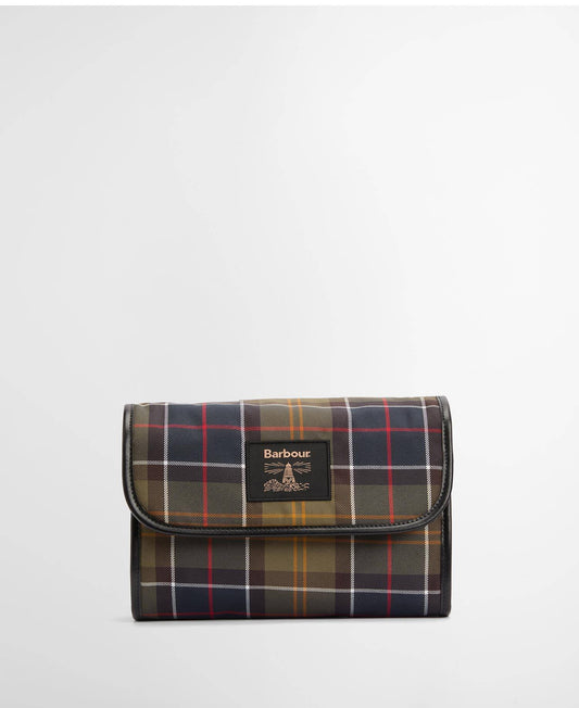 Barbour Tartan Hanging Washbag
