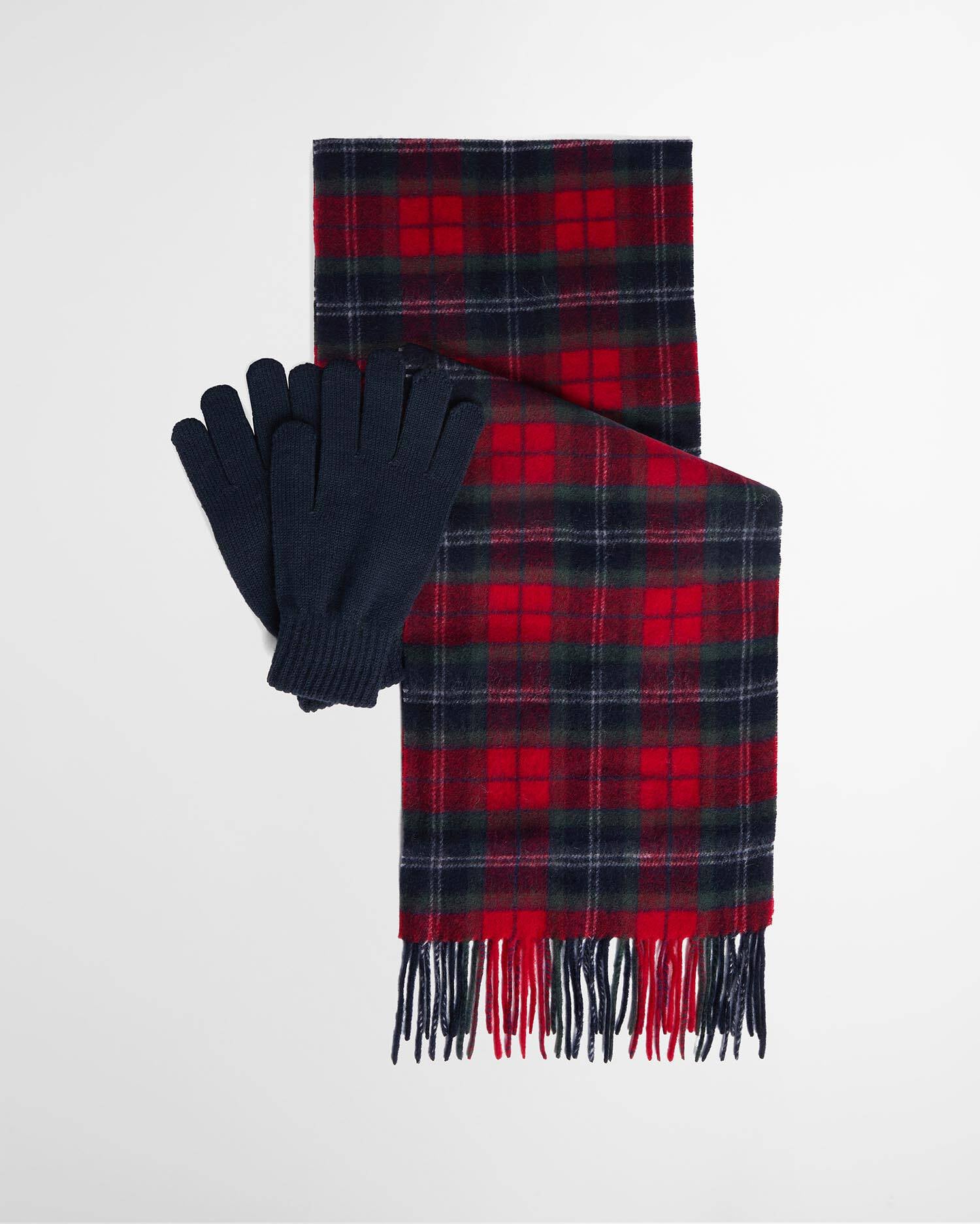 Barbour Tartan Scarf & Glove Gift Set