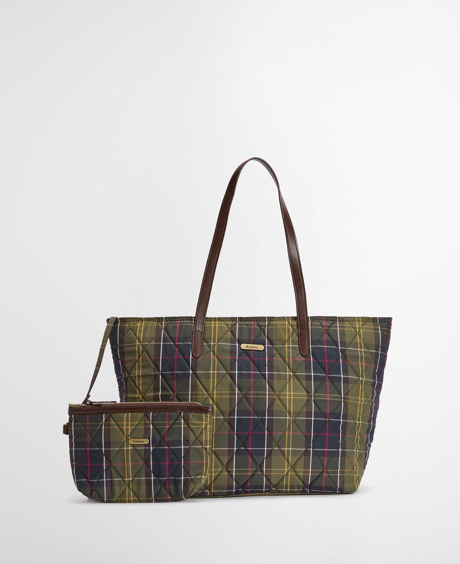 Barbour Wetherham Quilted Tartan Tote Bag