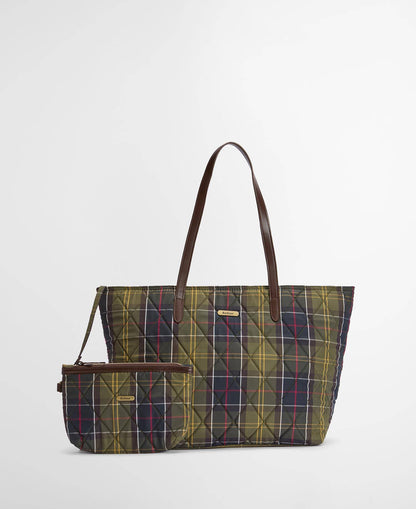 Barbour Wetherham Quilted Tartan Tote Bag