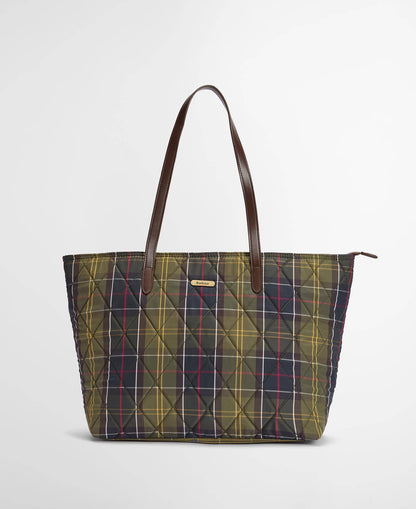 Barbour Wetherham Quilted Tartan Tote Bag