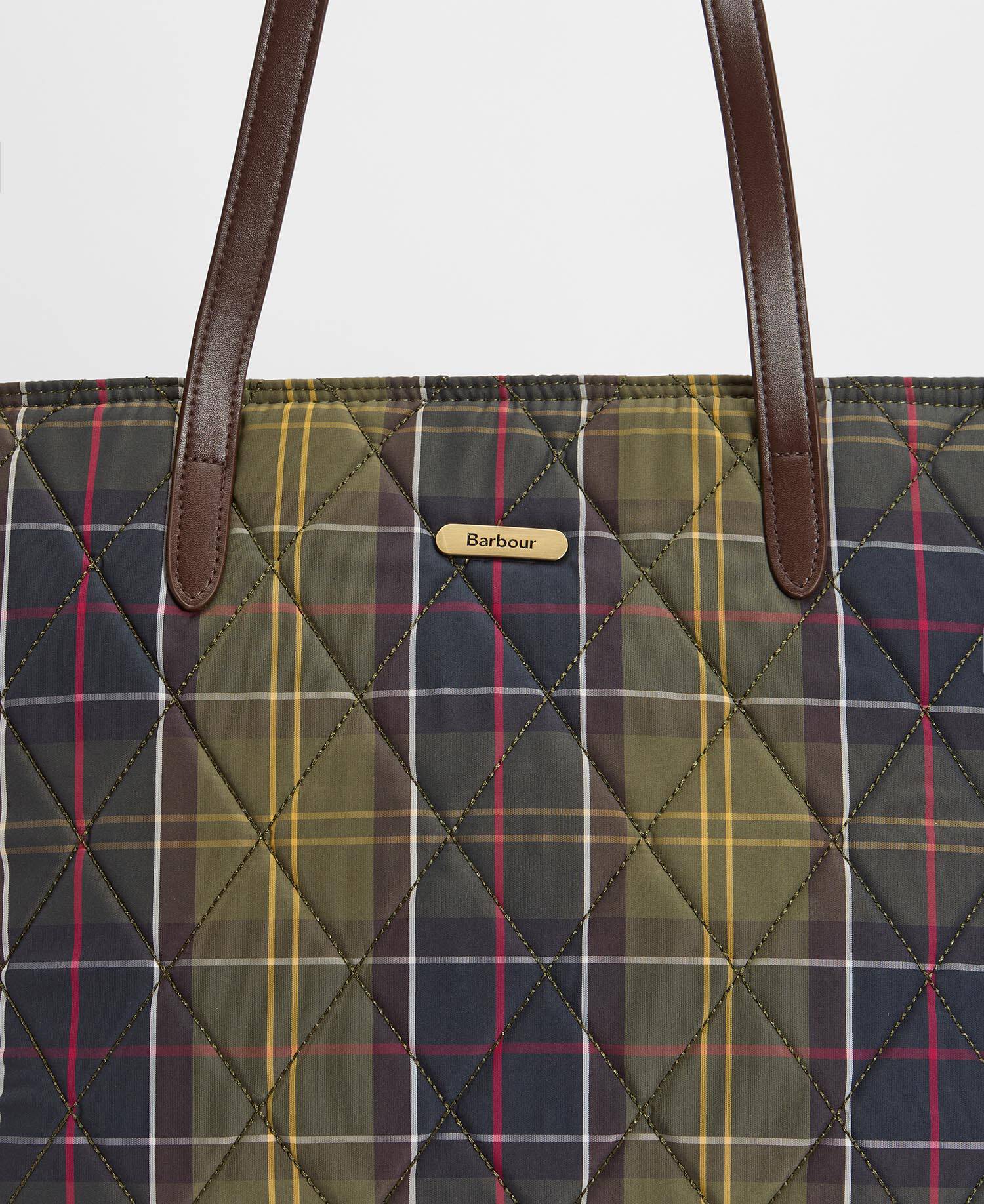 Barbour Wetherham Quilted Tartan Tote Bag