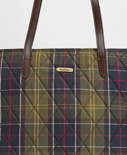 Barbour Wetherham Quilted Tartan Tote Bag
