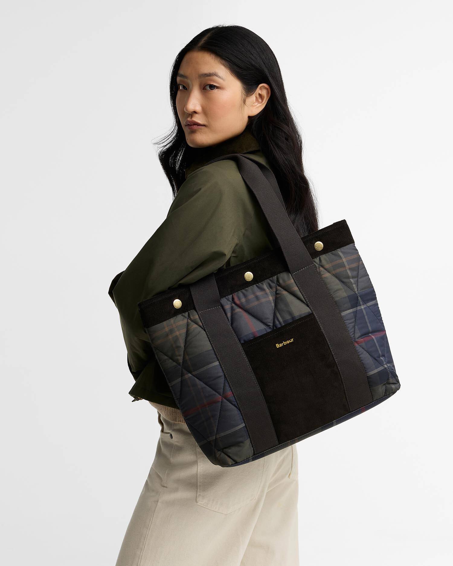 Barbour Healy Tartan Tote Bag