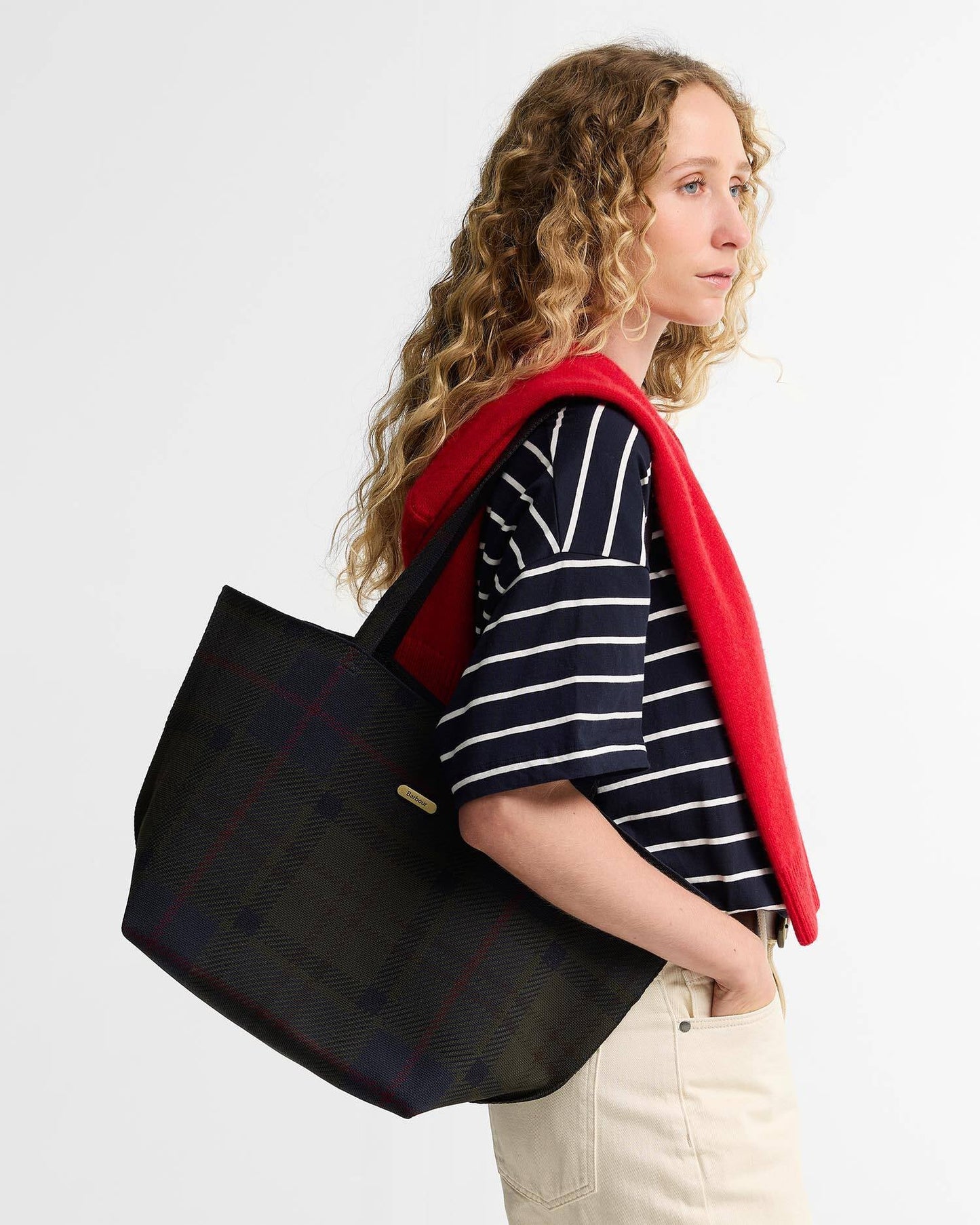 Barbour Layla Tartan Large Tote Bag