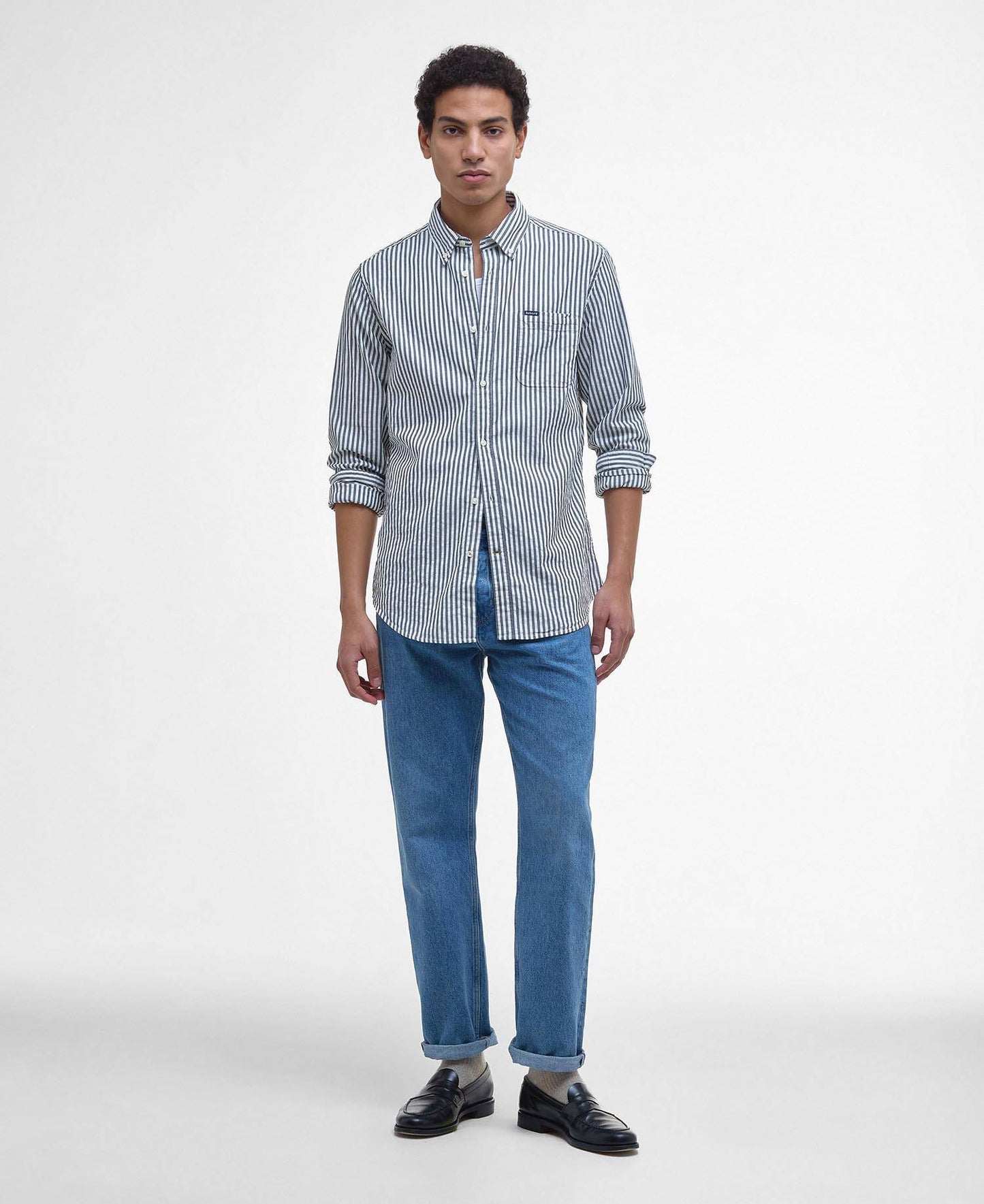 Barbour Cresswell Seersucker Tailored Long-Sleeved Shirt