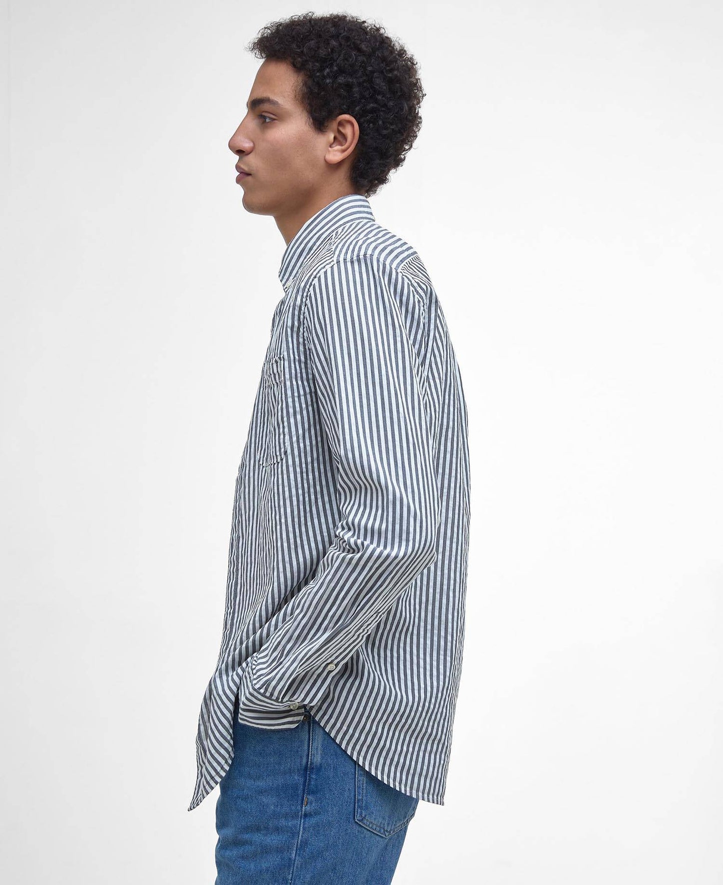 Barbour Cresswell Seersucker Tailored Long-Sleeved Shirt