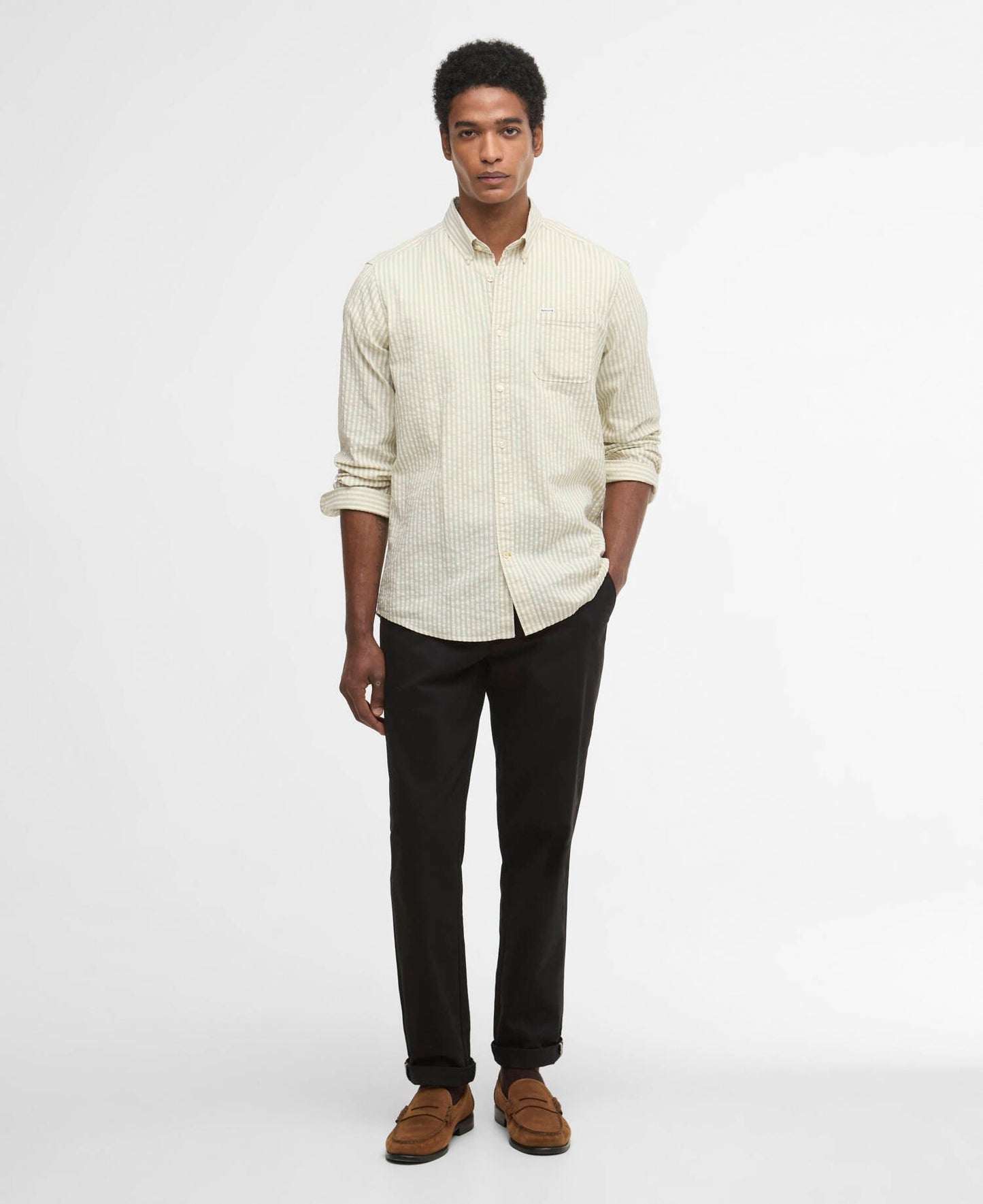 Barbour Cresswell Seersucker Tailored Long-Sleeved Shirt