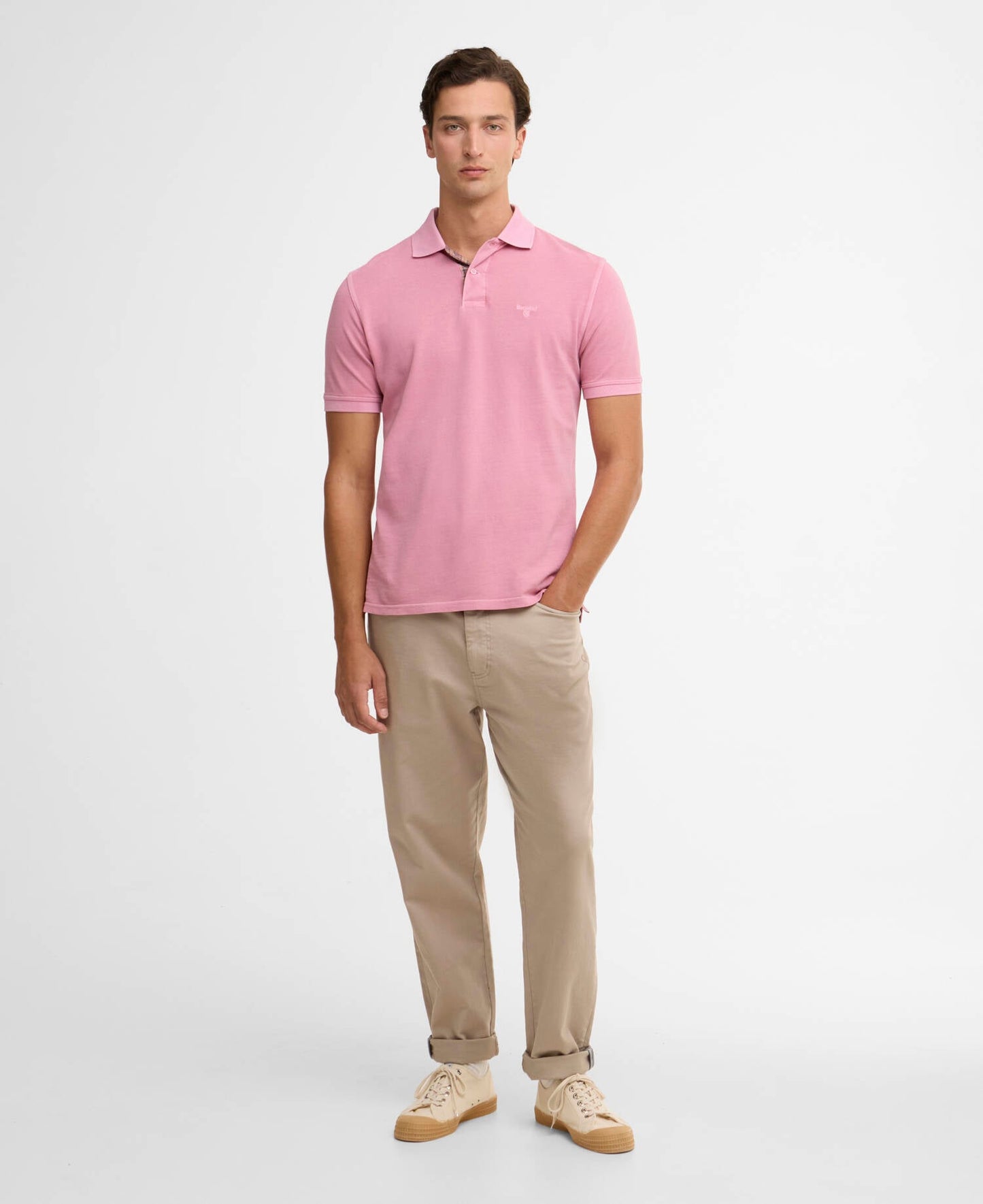Barbour Washed Tartan Tailored Pique Polo