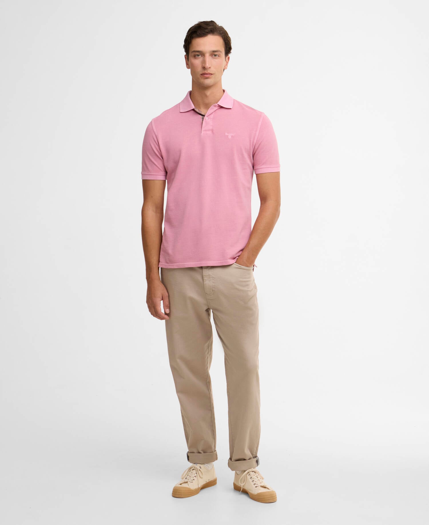 Barbour Washed Tartan Tailored Pique Polo