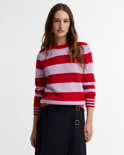 Barbour Woodhouse Striped Cashmere-Blend Crew Neck Jumper