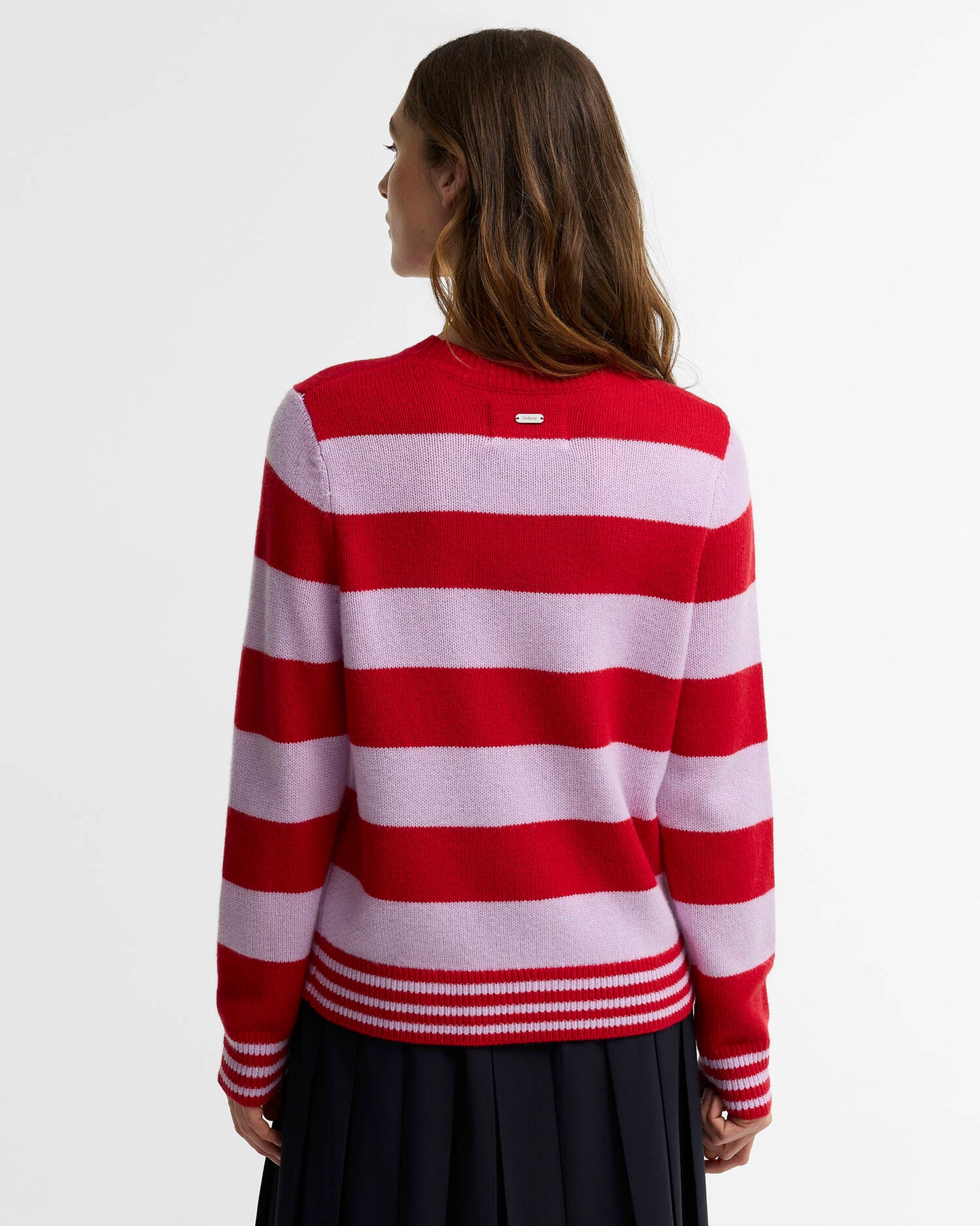 Barbour Woodhouse Striped Cashmere-Blend Crew Neck Jumper