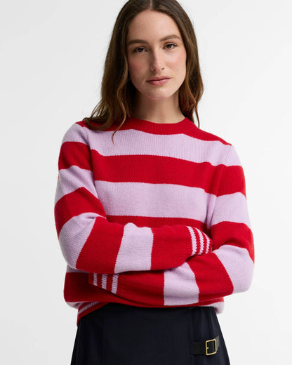 Barbour Woodhouse Striped Cashmere-Blend Crew Neck Jumper
