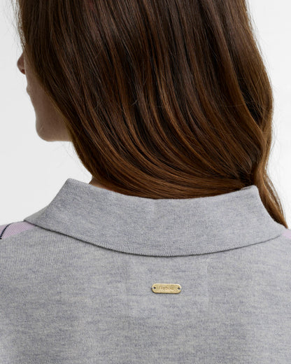 Barbour Fawne Argyle Knitted Polo Shirt