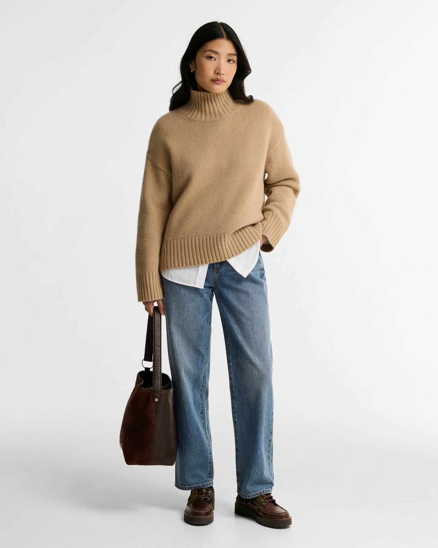 Barbour Woodhouse Cashmere-Blend Funnel Neck Jumper
