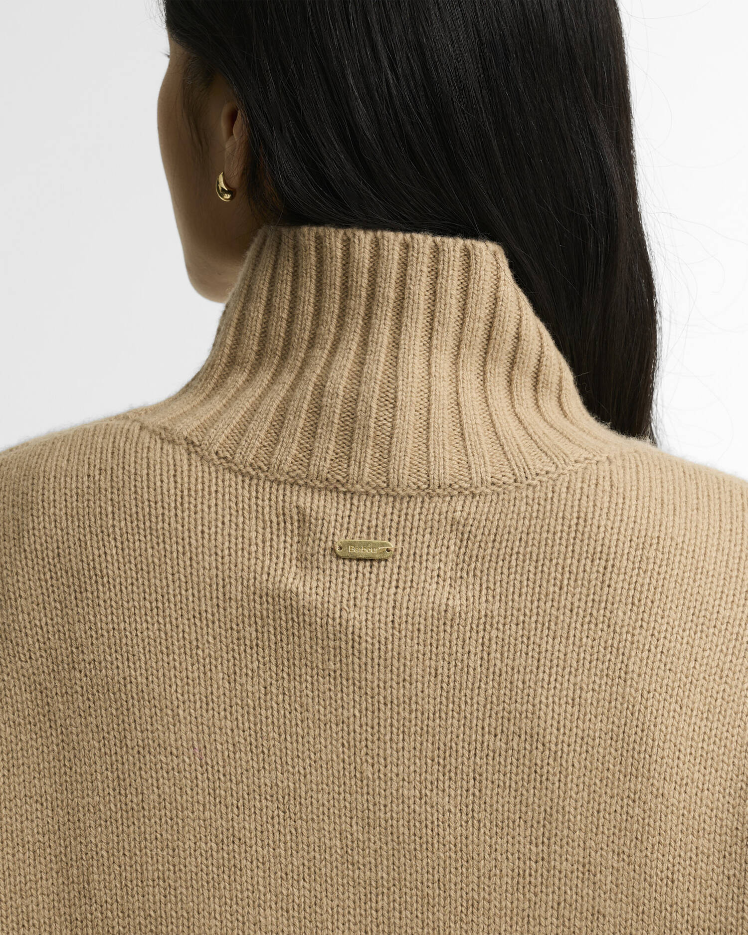 Barbour Woodhouse Cashmere-Blend Funnel Neck Jumper