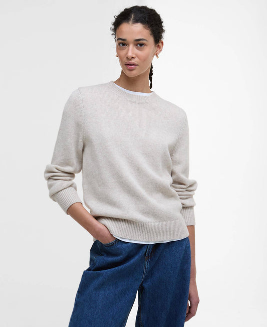 Barbour Woodhouse Wool-Cashmere Crew Neck Jumper