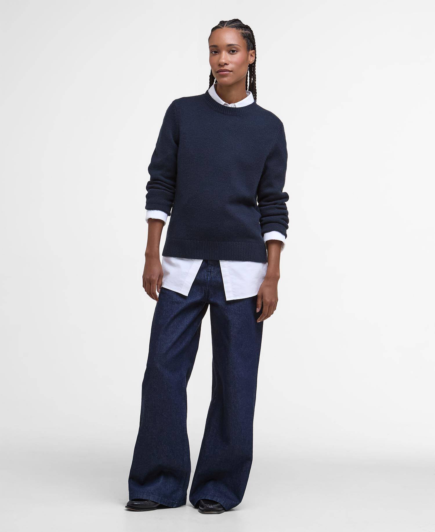 Barbour Woodhouse Wool-Cashmere Crew Neck Jumper