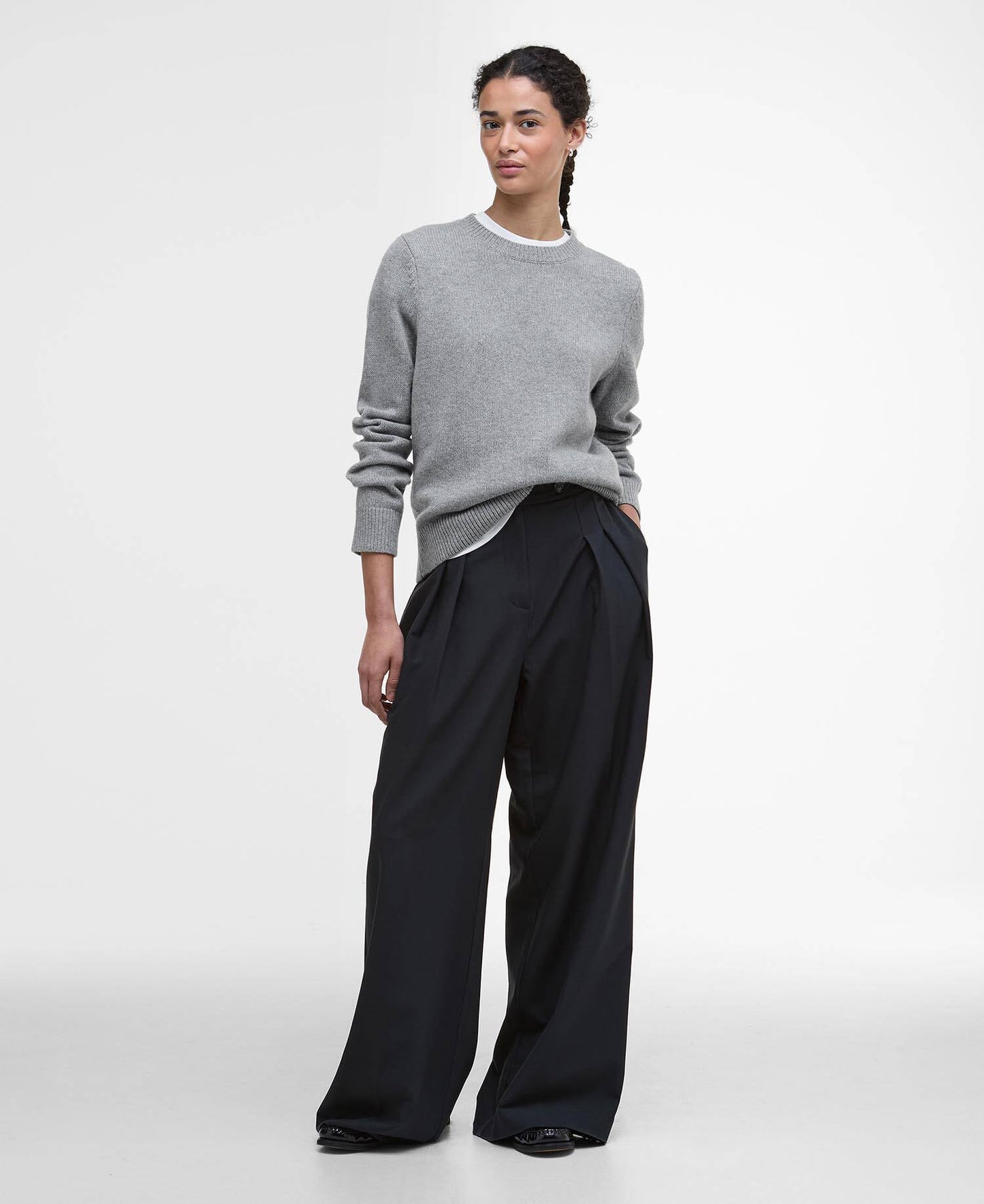 Barbour Woodhouse Wool-Cashmere Crew Neck Jumper
