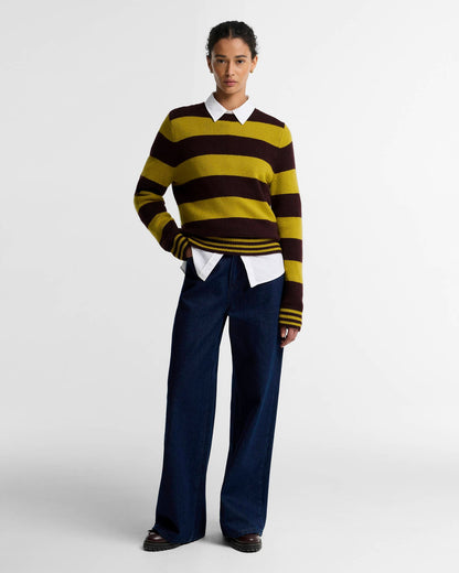 Barbour Woodhouse Striped Cashmere-Blend Crew Neck Jumper