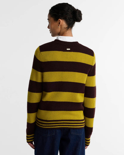 Barbour Woodhouse Striped Cashmere-Blend Crew Neck Jumper