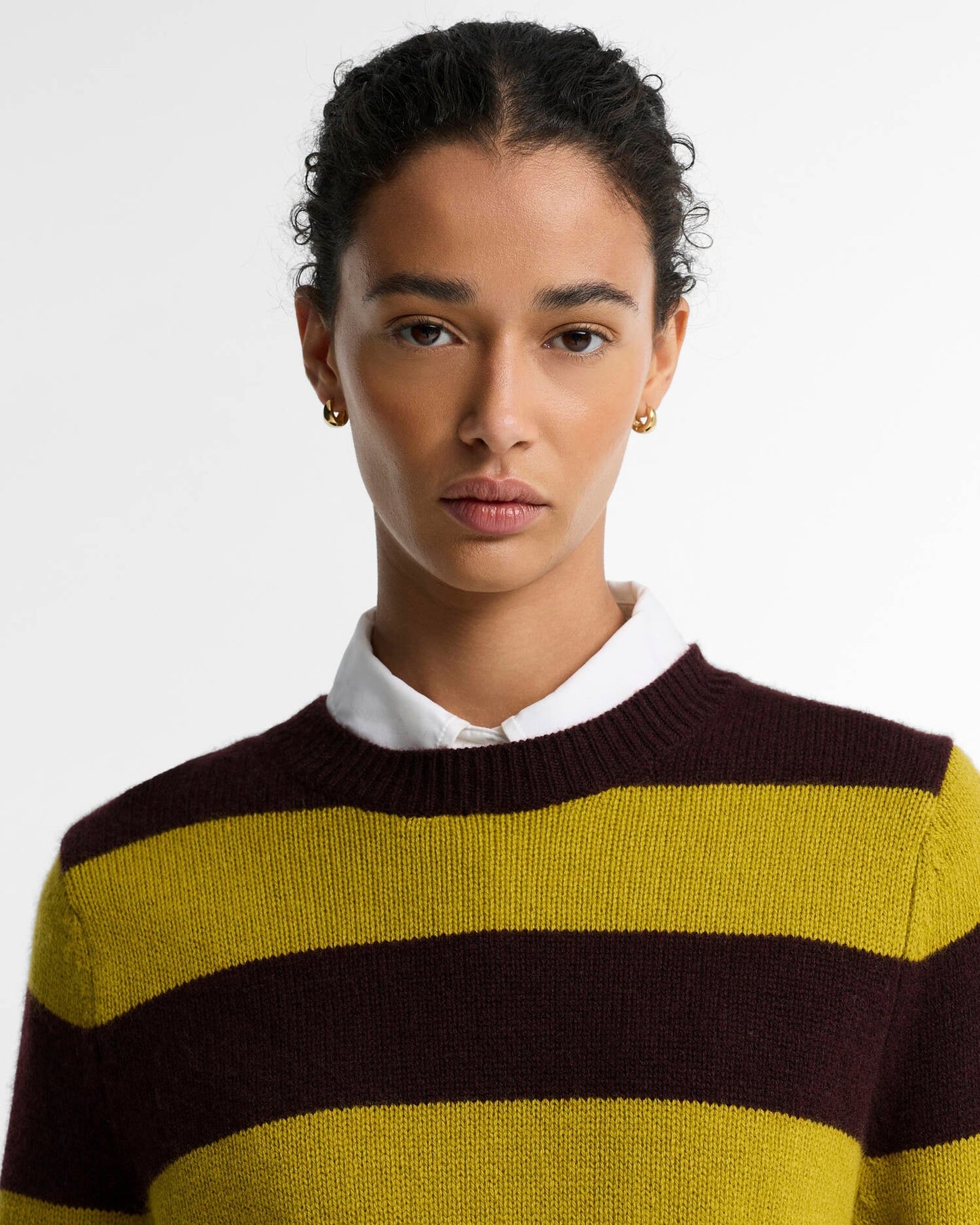 Barbour Woodhouse Striped Cashmere-Blend Crew Neck Jumper