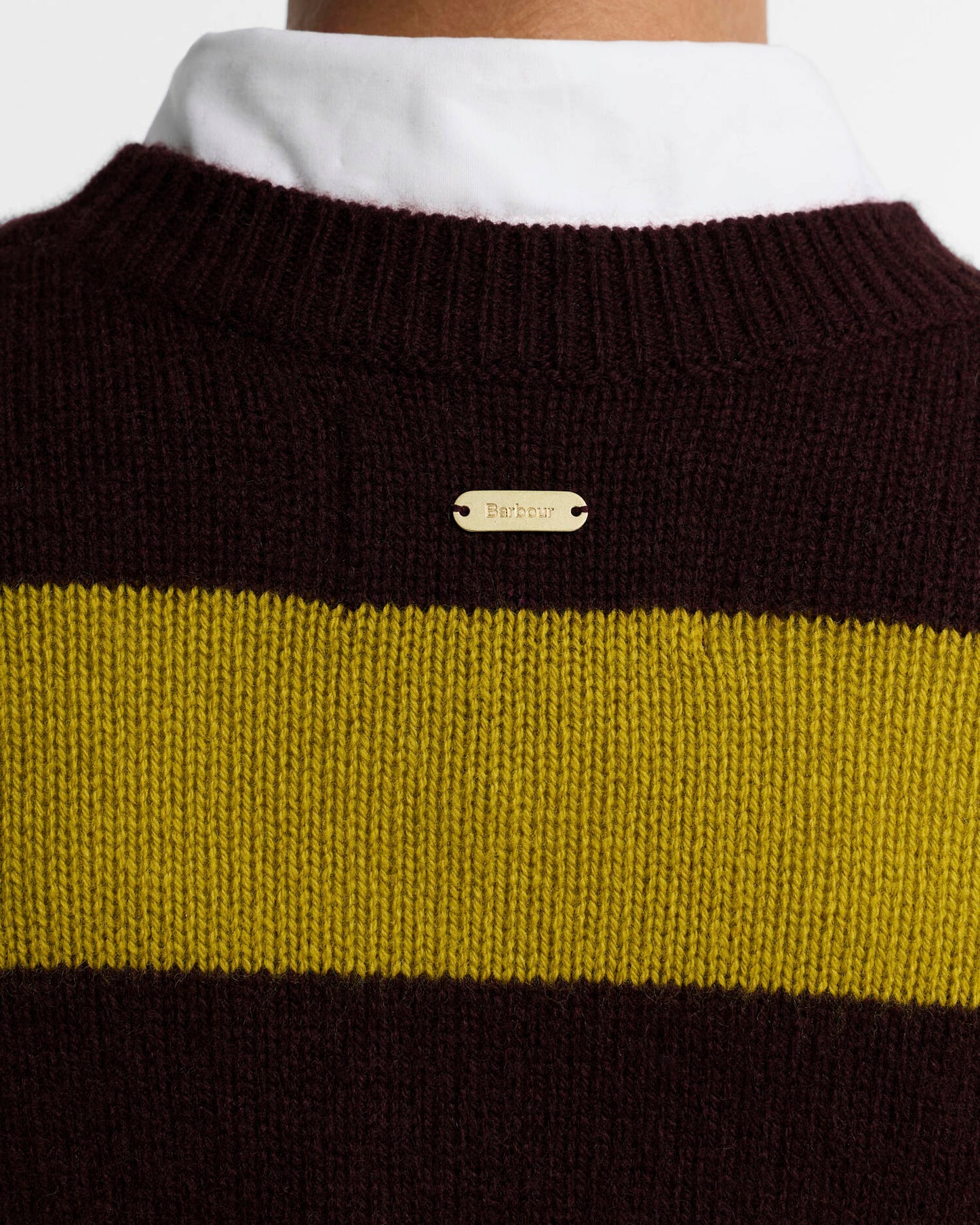 Barbour Woodhouse Striped Cashmere-Blend Crew Neck Jumper