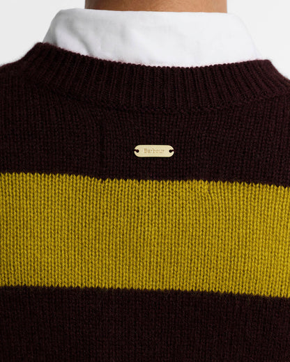 Barbour Woodhouse Striped Cashmere-Blend Crew Neck Jumper