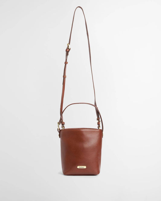 Barbour Cedar Mini Leather Bucket Bag