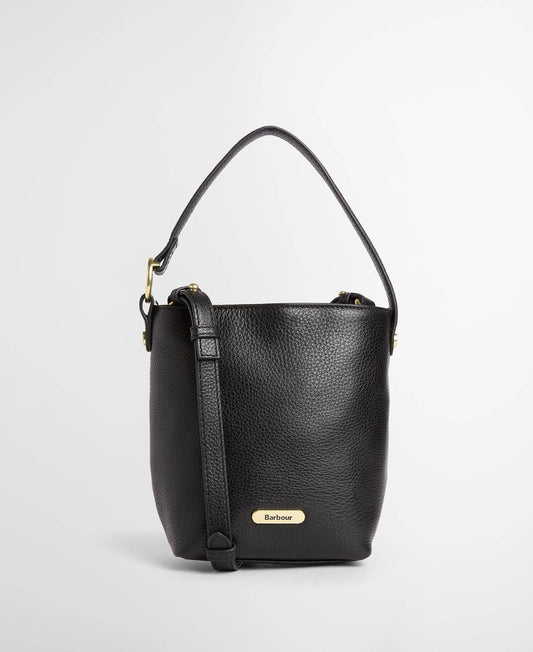 Barbour Cedar Mini Leather Bucket Bag