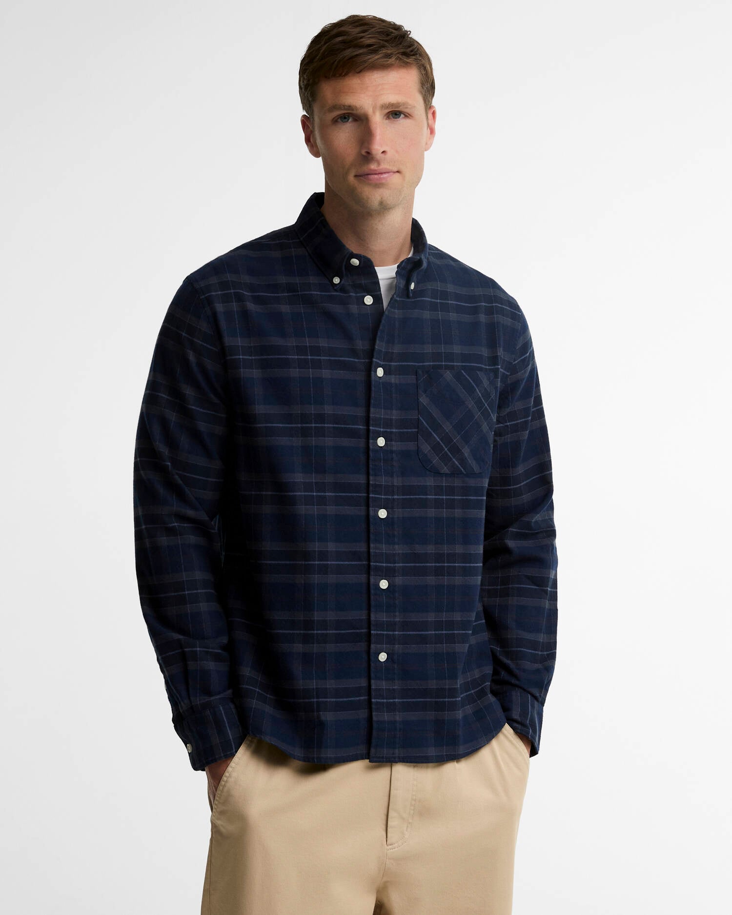 Barbour Mineral Tartan Authentic-Fit Long-Sleeved Shirt
