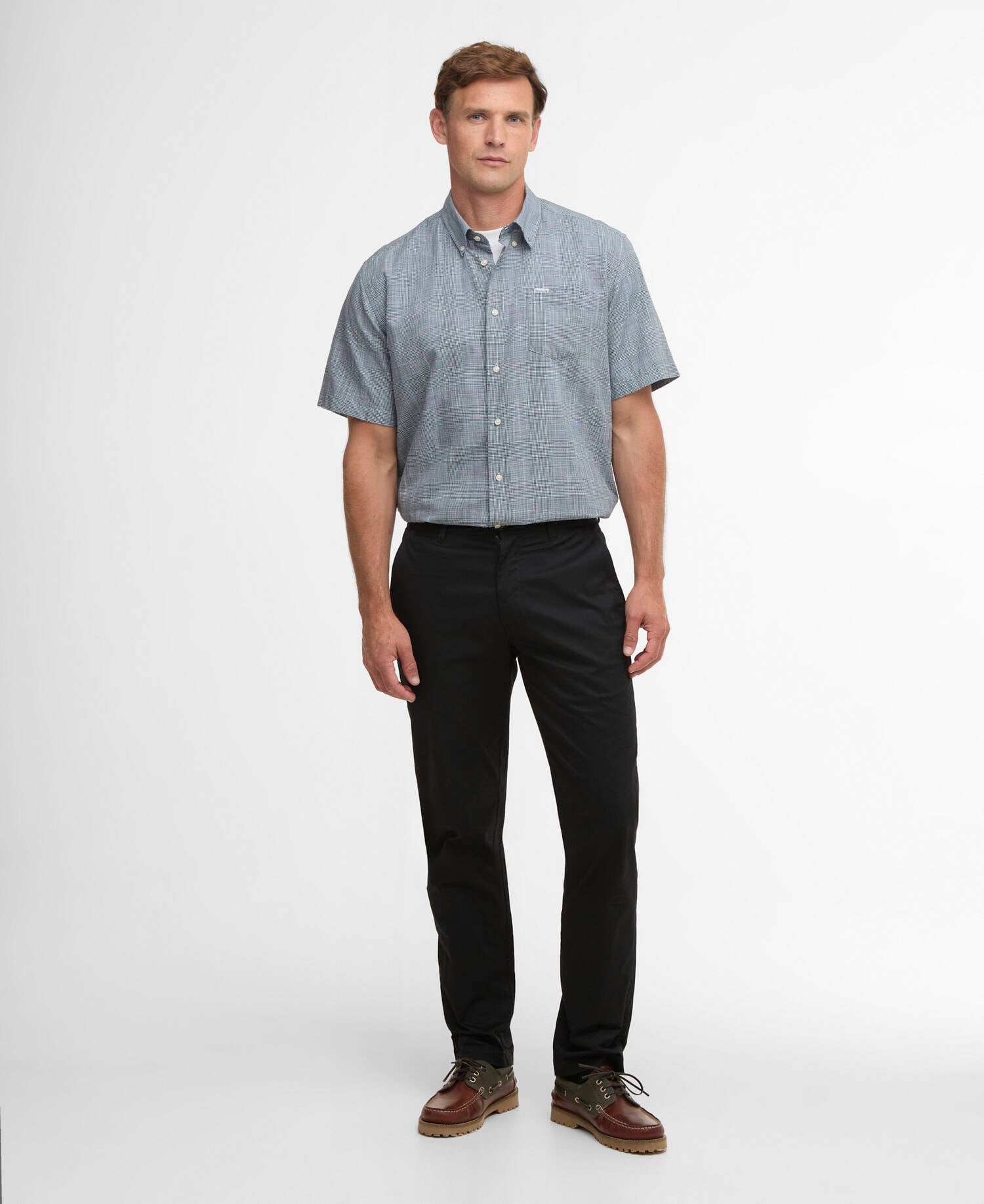 Barbour Fleming Linen Blend Regular Short-Sleeved Shirt