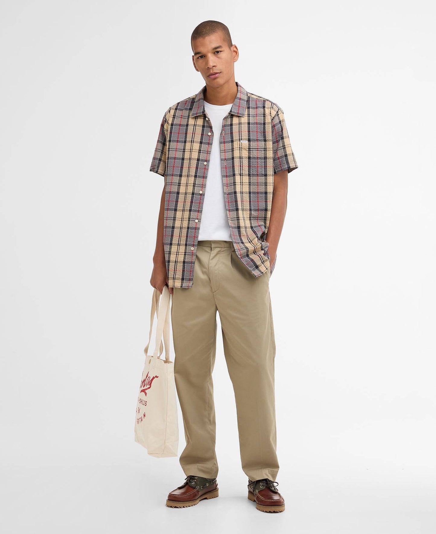 Barbour Clyde Short-Sleeved Seersucker Tartan Shirt